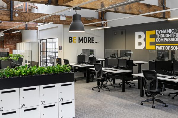 Office space with storage area